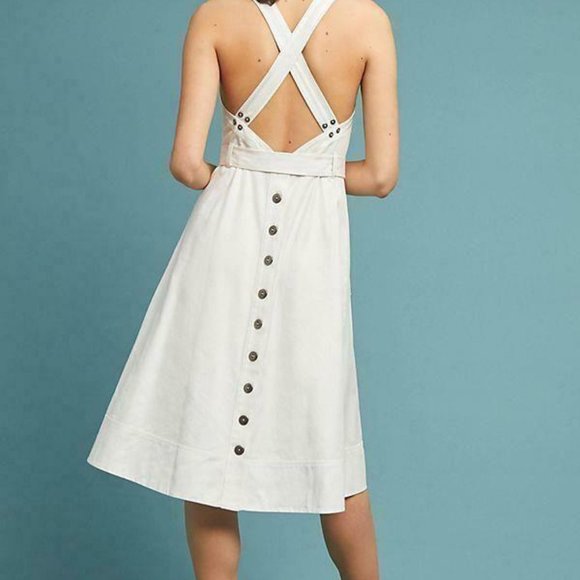 Anthropologie Dresses & Skirts - Anthropologie Chino Apron Midi Dress Maeve Belted